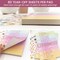 bloom daily planners Planning Pad, 6" x 9", Color Blocked Weekly Planner, Rainbow Sorbet